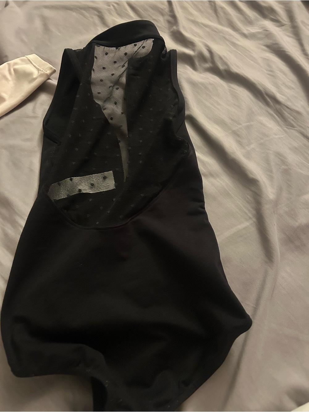 Sheer Back Black kids Bodysuit - dance or 
gymnastics for kids